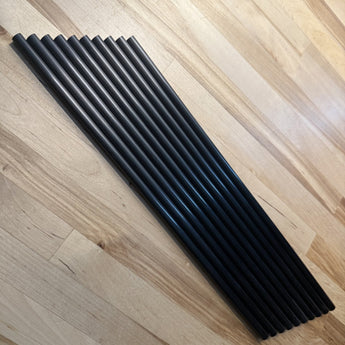 Ten 8mm x 320mm carbon fiber linear shafts for the Voron Legacy, fanned out
