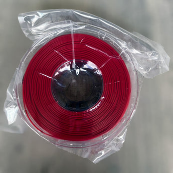 Red Decent ABS-GF glass-fiber reinforced ABS 3D printer filament spool sealed in plastic