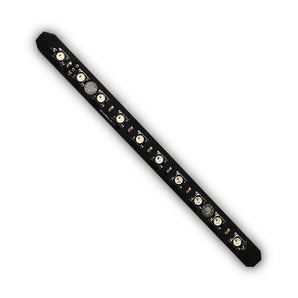Rainbow Matchstick 10-LED addressable RGB PCB light stick for 3D-printer accent lighting, black PCB