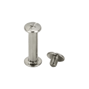 Nickel-plated M4 slotted binding barrel and matching screw set