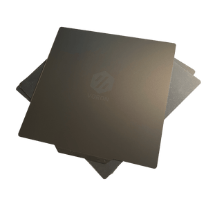 255 x 255 mm PEI spring steel build sheet with Voron logo surface