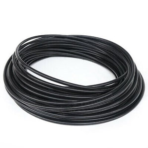 Coiled black 4 mm OD PTFE filament tube for bowden and reverse-bowden 3D printer runs
