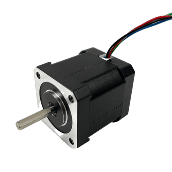 LDO-42STH48-2504AH high-temperature NEMA 17 stepper motor front view with removable harness