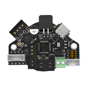 BIGTREETECH EBB36 CAN toolhead board PCB with USB-C, CAN, TMC2209 driver, ADXL345 accelerometer, and PT100/PT1000 terminals