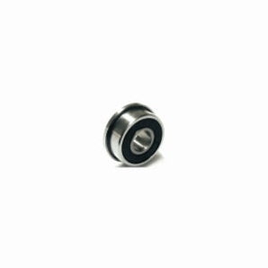 F625-2RS miniature flanged ball bearings with black rubber seals, 5 mm bore and 16 mm outer diameter